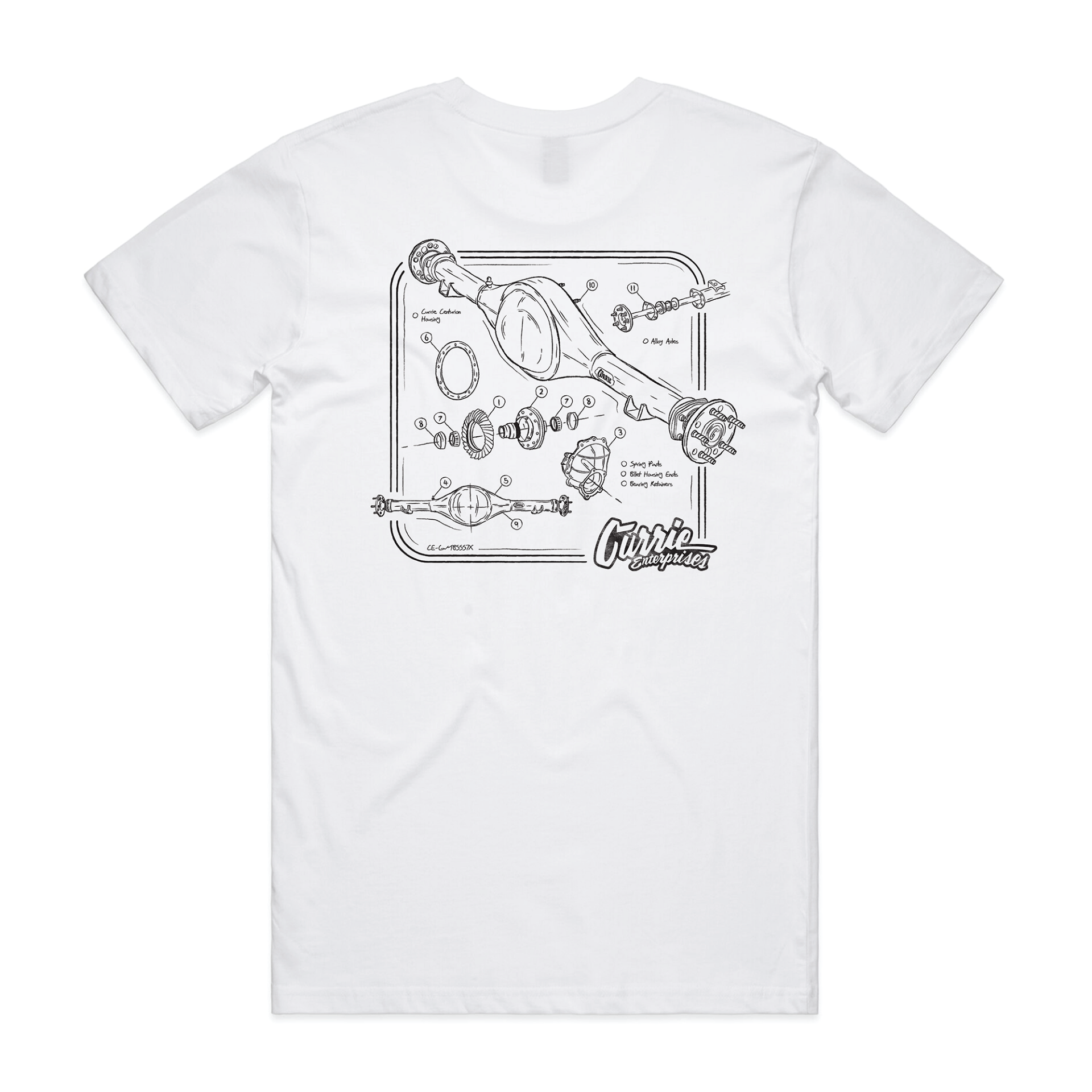 Currie Blueprint Tee - White - Currie Enterprises